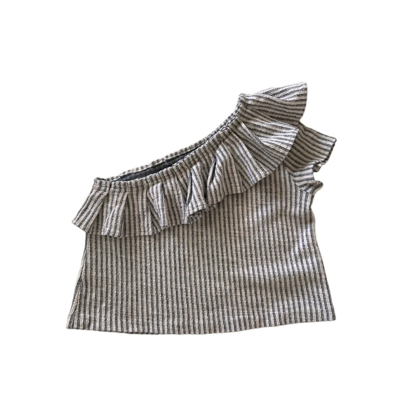 Club Monaco One Shoulder Cropped Dress Top Size M - Picture 4 of 7